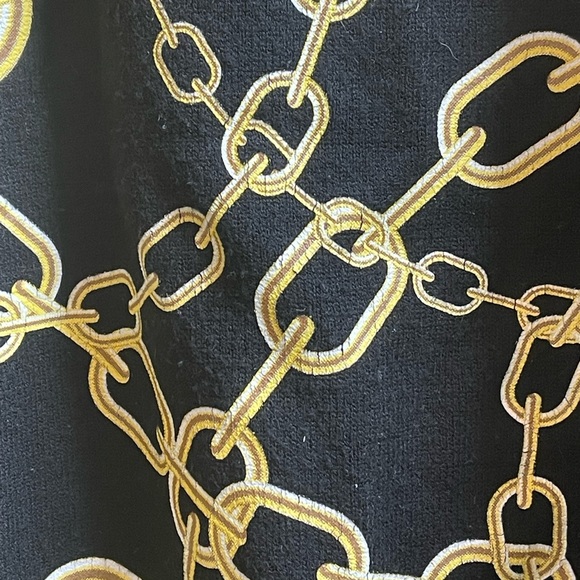 Zara Knit Gold Chain Print Sweater - Picture 2 of 12